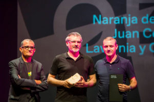 Juan Cervera y J. Enrique Sanz en los premios ADCV 2017